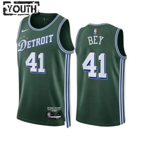 Dres Detroit Pistons Saddiq Bey 41 Nike 2022-23 City Edition Zelena Swingman - Dječji
